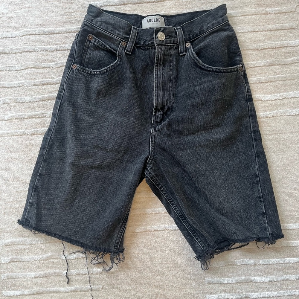 AGOLDE Charcoal Denim Shorts
